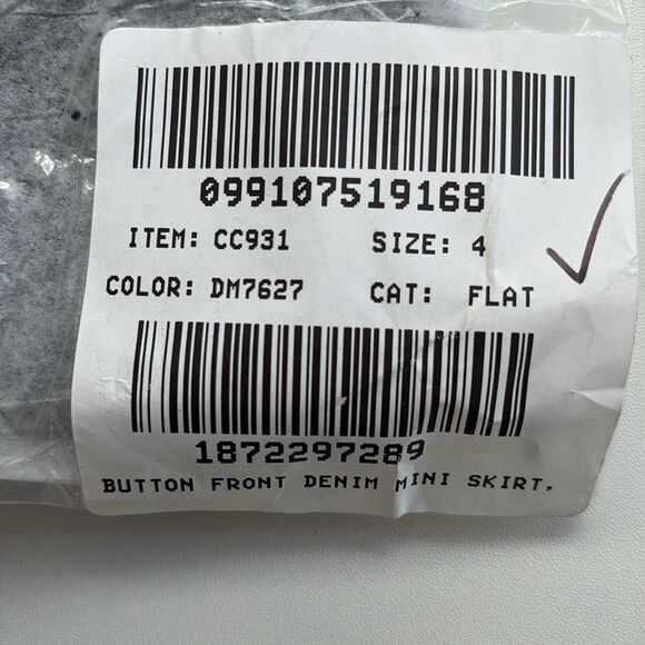 J Crew Button-front denim mini skirt Womens Size 4 Black‎ - Picture 4 of 9